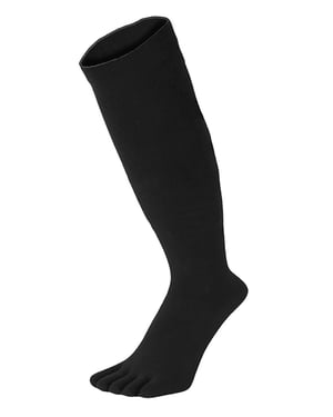 TOETOE- Mens & Ladies Essential Knee High Moisture Wicking Toe Socks - Black