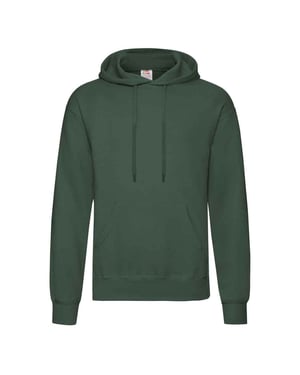 Fruit of the Loom Volwassenen Unisex klassiek sweatshirt met capuchon (Fles groen)
