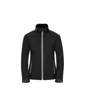 Russell Dames/Dames Bionic Zachte Shell Jas (Zwart)