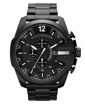 Diesel Mega Chief herenhorloge Zwart DZ4283
