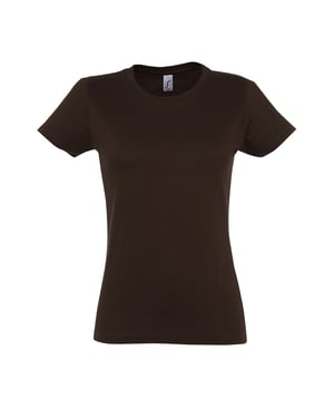 SOLS Dames/dames Imperial Heavy Short Sleeve T-Shirt (Chocolade)