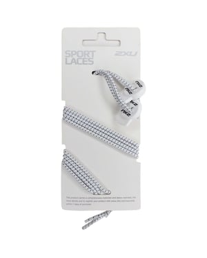 2XU Performance Unisex White/Black Locked Laces