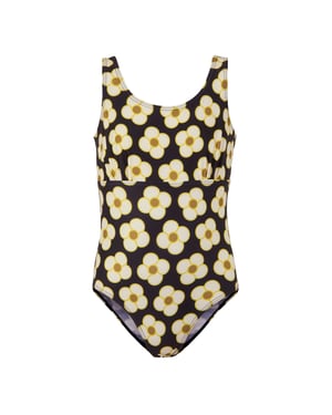 Regatta Girls Orla Kiely Spinning Flower One Piece Swimsuit (Black)