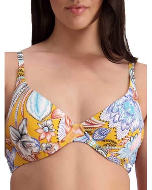 Sunshine Bloom Underwired Swim Top Golden