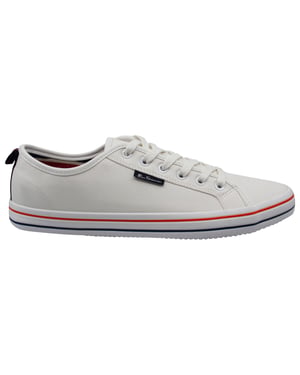 Ben Sherman Lowell Mens White Plimsolls