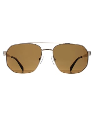 Alexander McQueen Aviator Unisex Gold Brown AM0458S