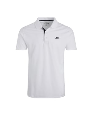 Weird Fish Heren Miles Pique Organic Poloshirt (Wit)