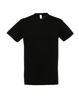 SOLS Heren Regent T-Shirt met korte mouwen (Diep zwart)