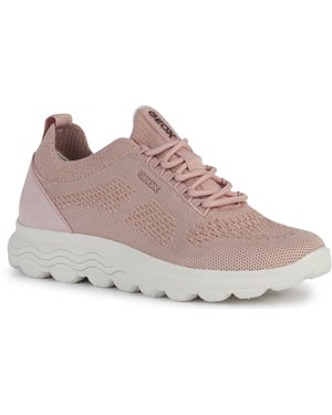Geox D Spherica A Läder Dam Light Rose Träningsskor