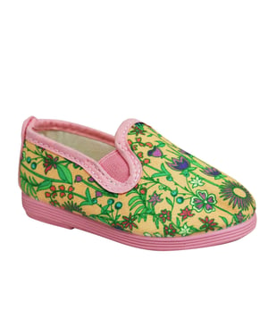 Flossy Style Denia Kids Pink/Green Plimsolls