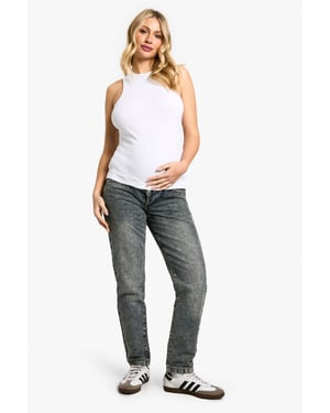 Maternity Basic High Waisted Mom Jeans