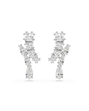 Swarovski 'Matrix' Dames Oorhangers van Basismetalen met Dangle - Zilver 5700418