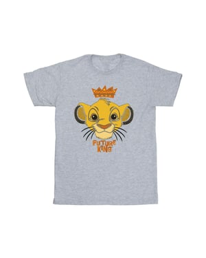 Disney Jongens The Lion King Toekomstige Koning T-Shirt (Sportgrijs)