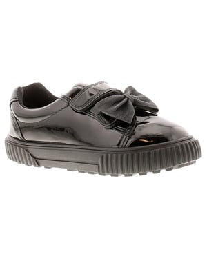 Buckle My Shoe Betti Bow Younger Girls School Shoes black