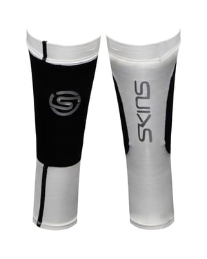 Skins Essentials Mens Black/White Compression Calf Sleeves