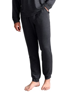 Mens Ted Baker Pyjama Bottoms | Breathable Casual Long Pyjama Joggers with Pockets - Charcoal