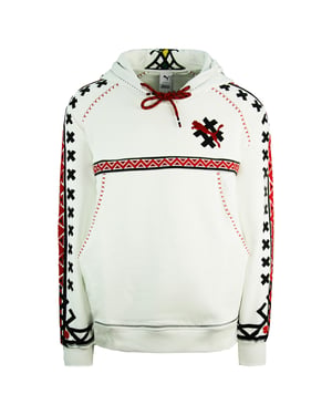 Puma x Jahnkoy Graphic Pullover Long Sleeve White Mens Hoodie 596680 02