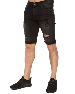 Mens Ripped Skinny Shorts