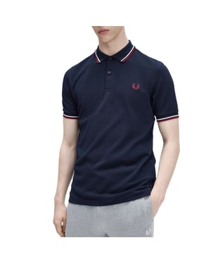 Fred Perry M3600 Twin Tipped Polo Shirt In Navy