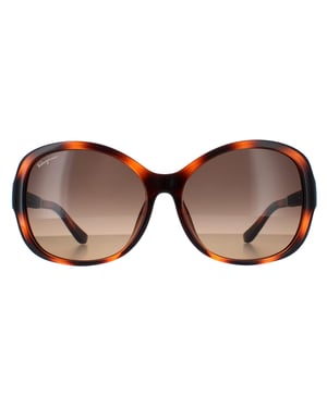 Salvatore Ferragamo SF744SLA 214 tortoise bruin gradiënt zonnebril