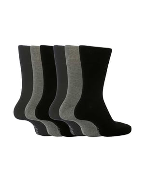 Gentle Grip - Men's Socks Bigfoot Honeycomb Top Cotton Rich Pack of 6 - SOMRJ BNG