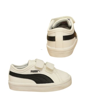 Puma Elsu SL F V Kids Träningsskor Hook & Loop Skor Vit Svart 356825 04 B70C