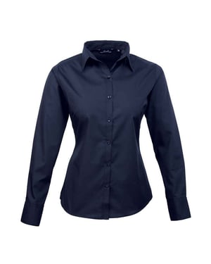 Premier Dames popeline blouse met lange mouwen