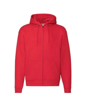 Fruit of the Loom Unisex Adult Premium Full Zip Hoodie (Rood)