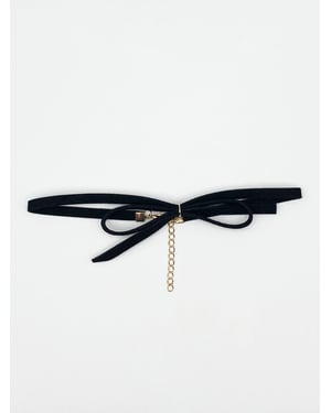 Faux Suede Choker With Bow Detail