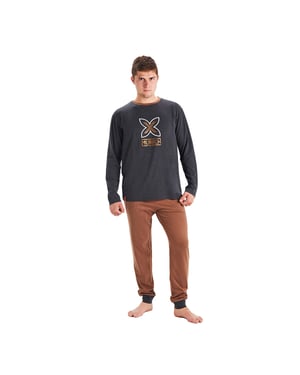 Winterpyjama lange mouw ronde hals MU1 heren