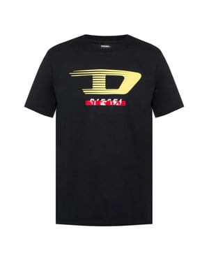 Diesel T-Just-Y4 D Logo Black T-Shirt