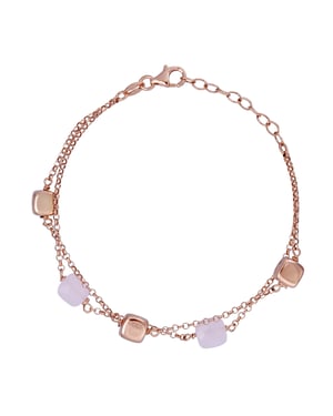 Orphelia 'Joelle' Dames 925 Sterling Zilveren Armband - Roze ZA-7432
