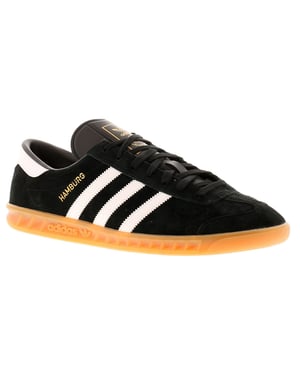 Adidas Originals Mens Trainers Hamburg Leather Lace Up black