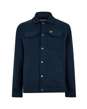 Lyle & Scott getextureerd modderig blauw jack