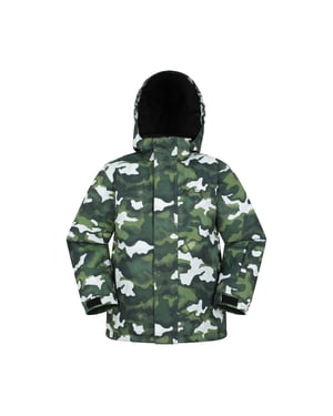 Mountain Warehouse Kinder/Kinder Mogal Camo Ski-jas (Donkergroen)