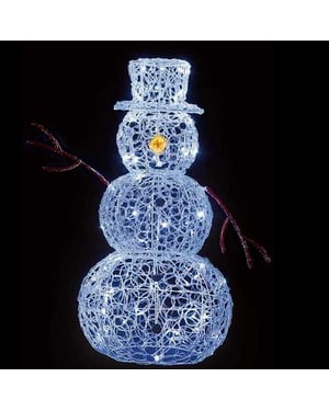 Premier Acrylic LED Snowman (White)