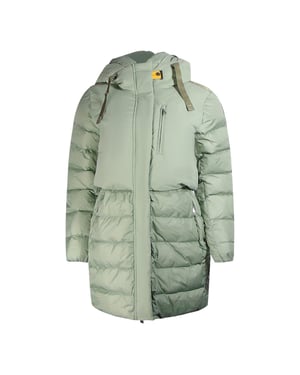 Parajumpers Inga Nile groene lange donsjas met capuchon