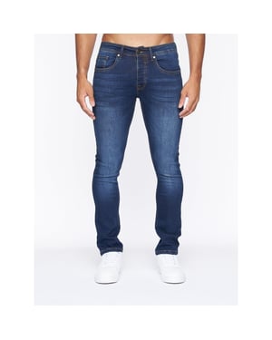 Crosshatch Mens Buraca Slim Jeans (Dark Wash)