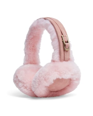 Dam Vinter Super Mjuka Fluffiga Rosa Öronkuddar Varma och mysiga öronvärmare