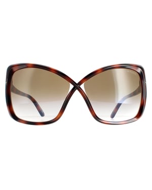 Tom Ford Butterfly Womens Blonde Havana Brown Gradient FT0943 Jasmin Zonnebril