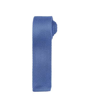 Premier Mens Slim Textured Knit Effect Tie (Mid Blue)