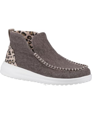 HEYDUDE Denny Bomulls Kvinnors Leopardstövlar