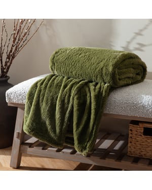 furn. Kallu Double-Sided Faux-Fur Throw