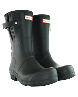 Hunter Side Adjustable Mens Green Wellington Boots