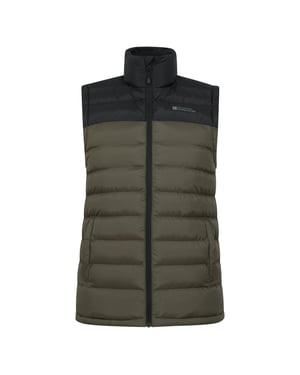 Mountain Warehouse Heren Seasons II gewatteerd gilet (Kaki Groen)