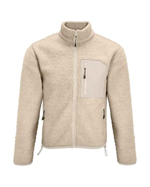 SOLS Unisex Fury Sherpa Fleecejack voor volwassenen (Schaar beige/beige)