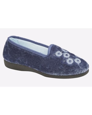 Sleepers Cathy Embroidered Slipper Womens