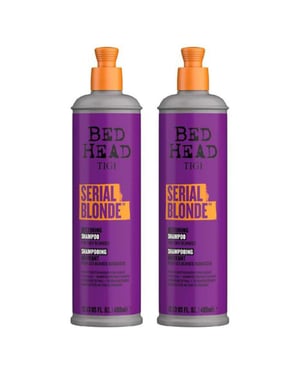 Tigi Serial Blonde Shampoo for Damaged Blonde-Hair 400ml 2pk