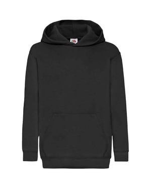 Fruit Of The Loom Kids Unisex Classic 80/20 Hoodie (Zwart)