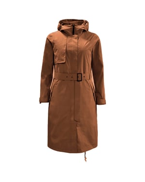 Jack Wolfskin Tech Lab dames bruine trenchcoat